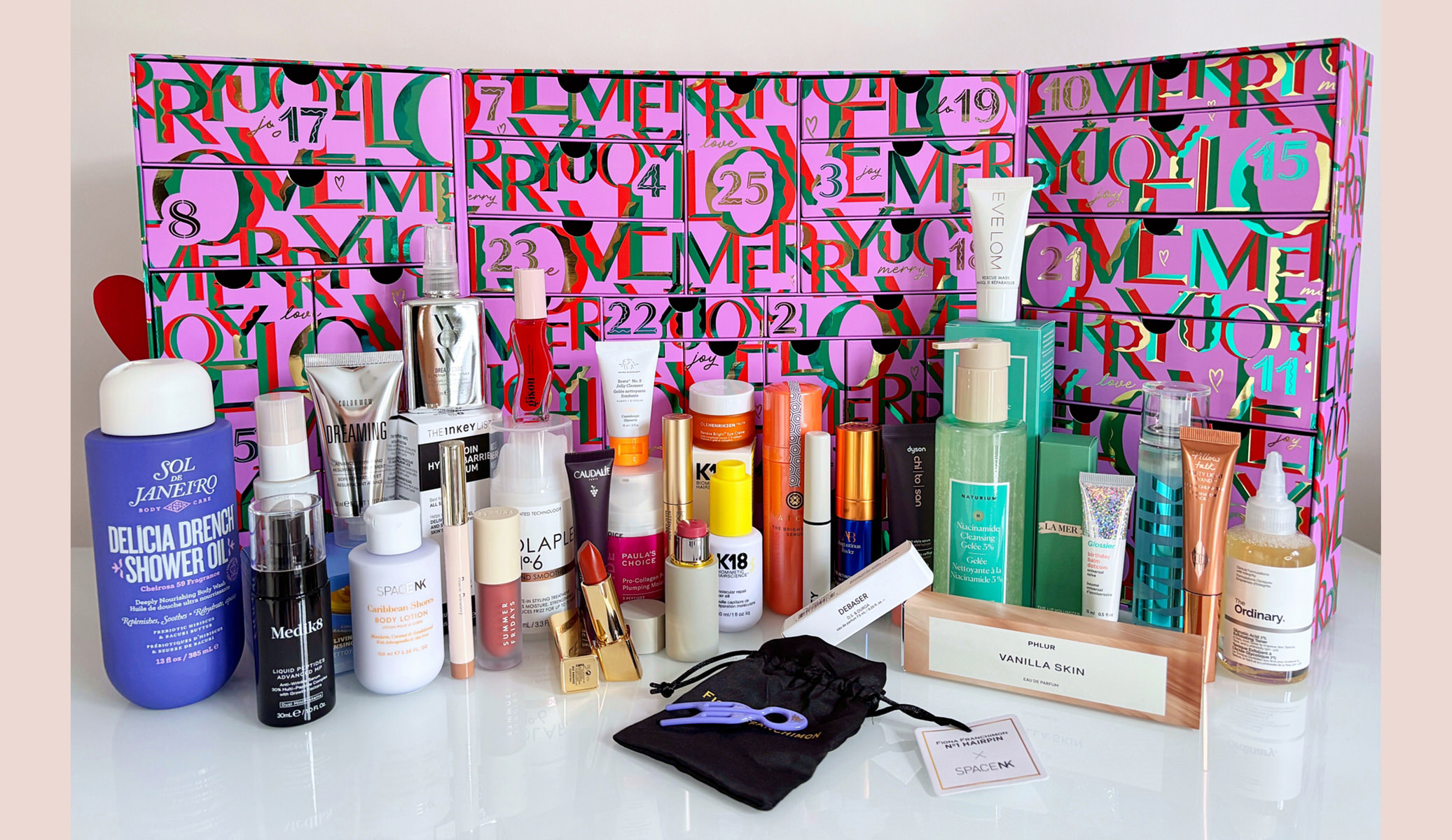 Le contenu du calendrier de l'avent Space NK 2025