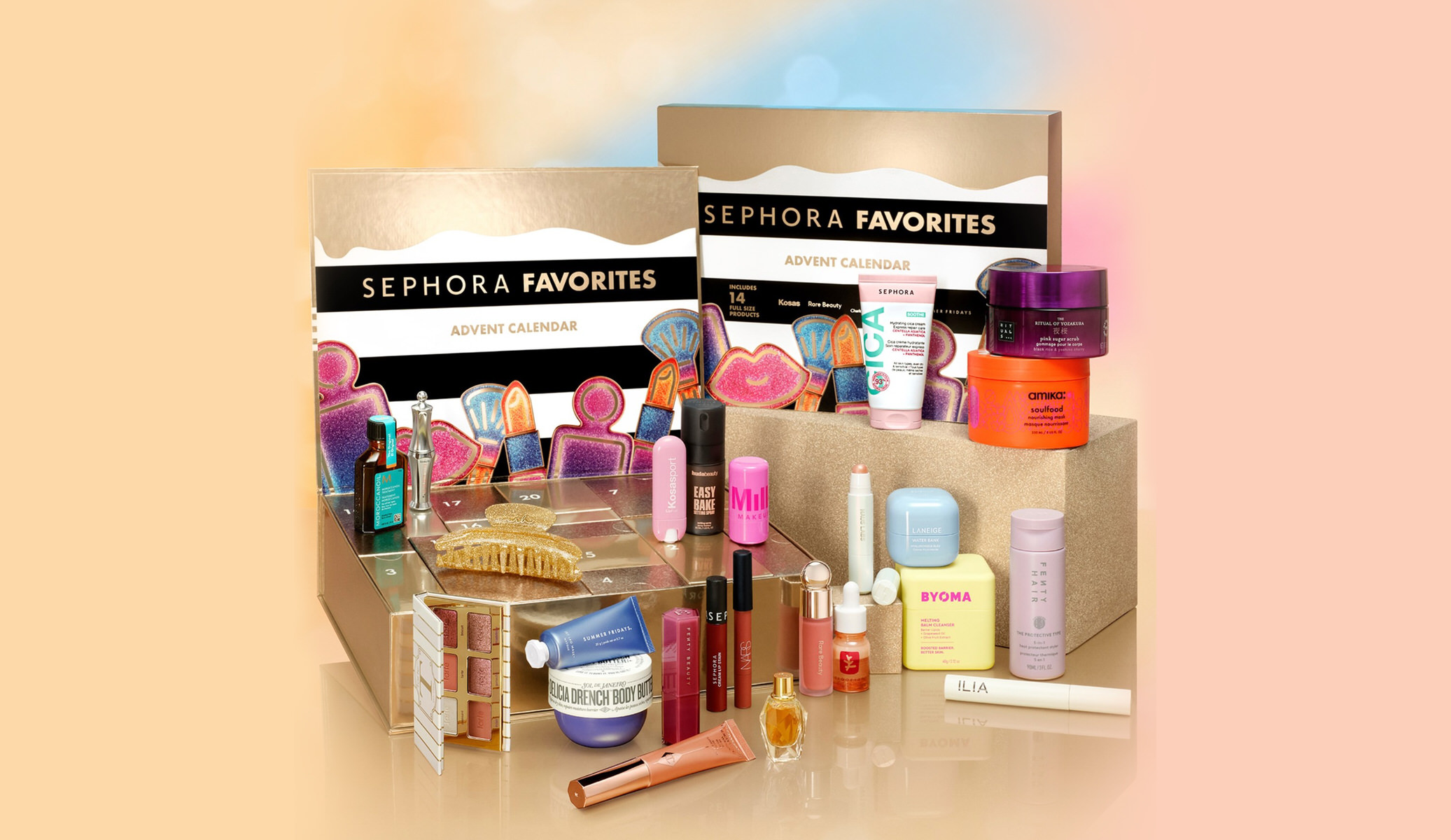 Le contenu du calendrier de l'avent Sephora Favorites 2025